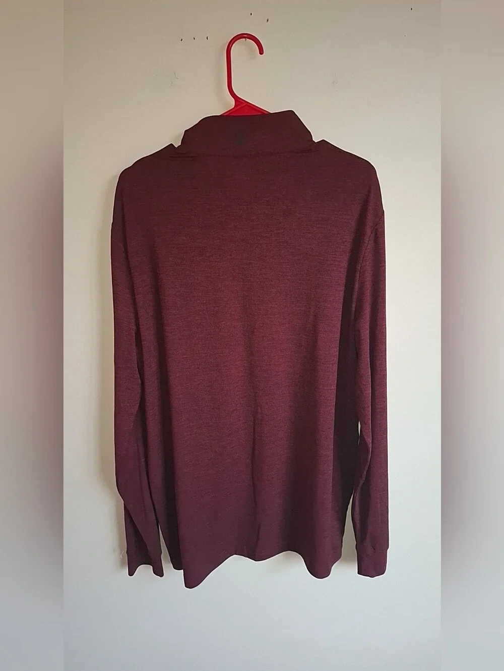 Men's Zip-Neck Sweater - Burgundy